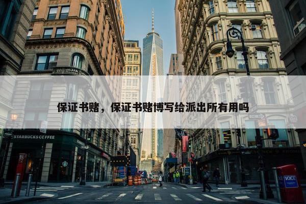保证书赌，保证书赌博写给派出所有用吗