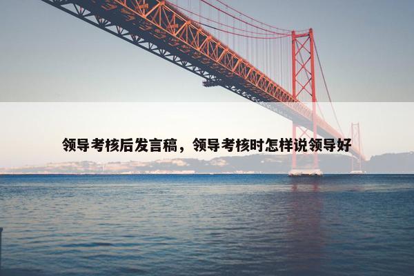 领导考核后发言稿，领导考核时怎样说领导好