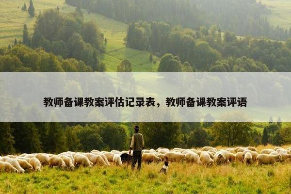 教师备课教案评估记录表，教师备课教案评语