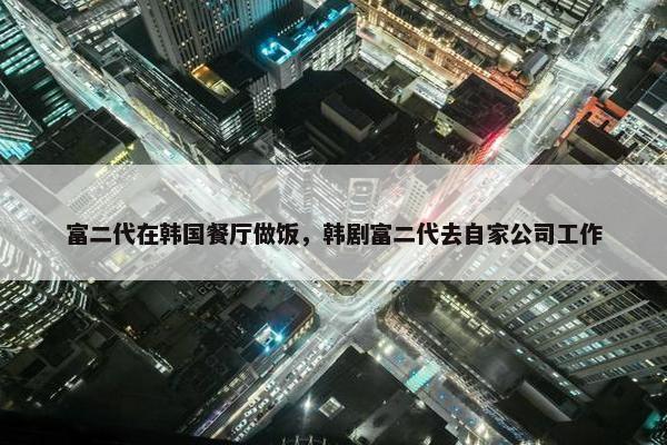 富二代在韩国餐厅做饭，韩剧富二代去自家公司工作
