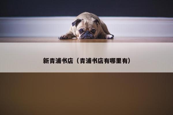 新青浦书店（青浦书店有哪里有）