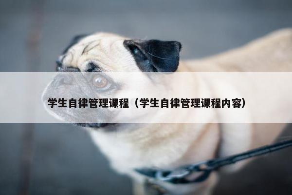 学生自律管理课程（学生自律管理课程内容）