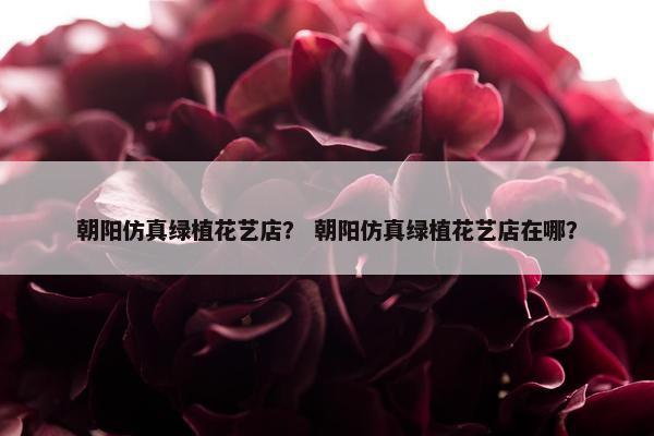 朝阳仿真绿植花艺店？ 朝阳仿真绿植花艺店在哪？