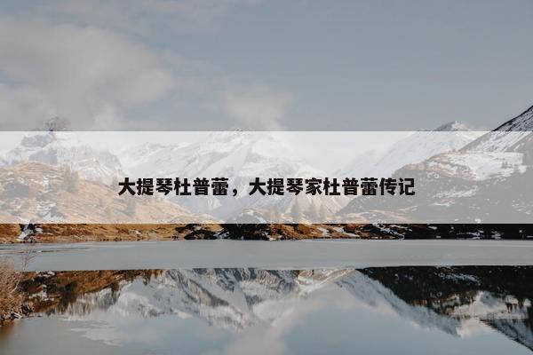 大提琴杜普蕾，大提琴家杜普蕾传记