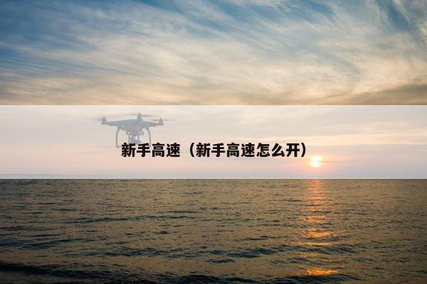 新手高速（新手高速怎么开）