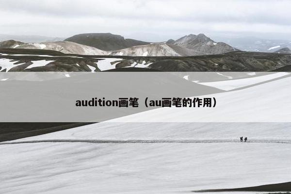 audition画笔（au画笔的作用）