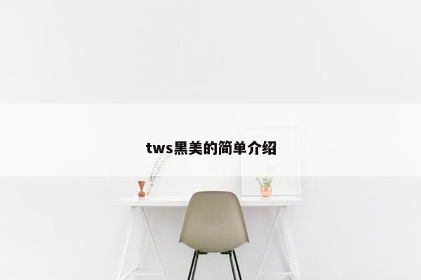 tws黑美的简单介绍