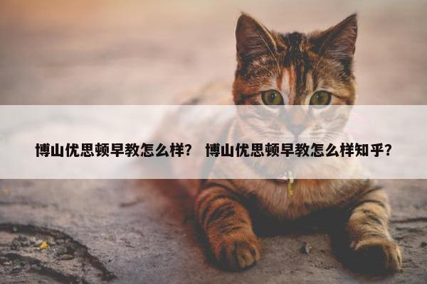 博山优思顿早教怎么样？ 博山优思顿早教怎么样知乎？