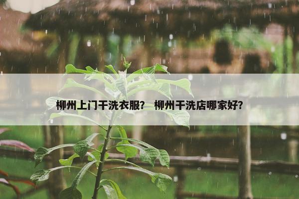 柳州上门干洗衣服？ 柳州干洗店哪家好？