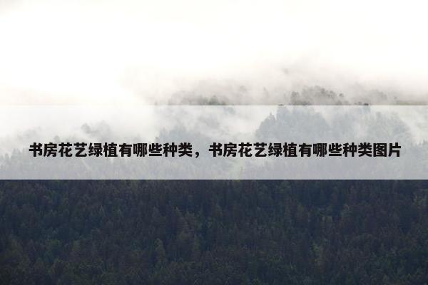 书房花艺绿植有哪些种类，书房花艺绿植有哪些种类图片