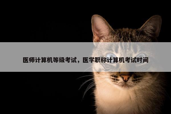 医师计算机等级考试，医学职称计算机考试时间