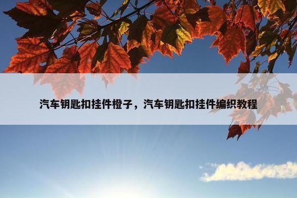 汽车钥匙扣挂件橙子，汽车钥匙扣挂件编织教程