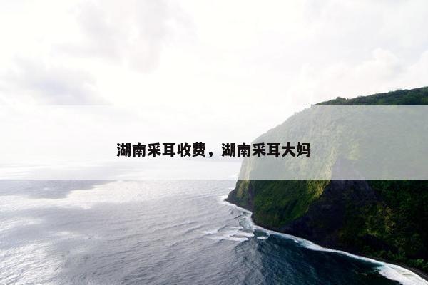 湖南采耳收费，湖南采耳大妈
