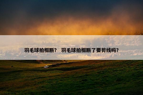 羽毛球拍框断？ 羽毛球拍框断了要剪线吗？