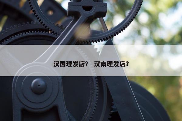 汉国理发店？ 汉南理发店？