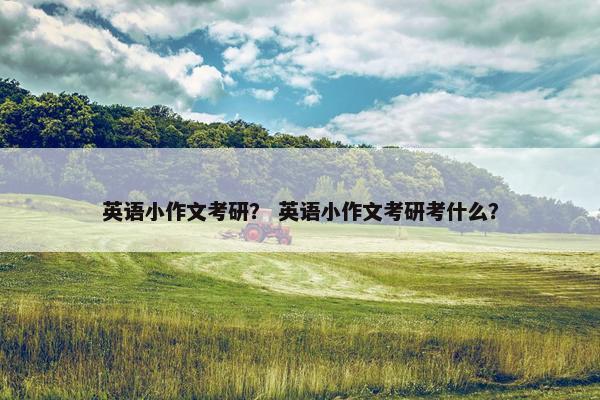 英语小作文考研？ 英语小作文考研考什么？