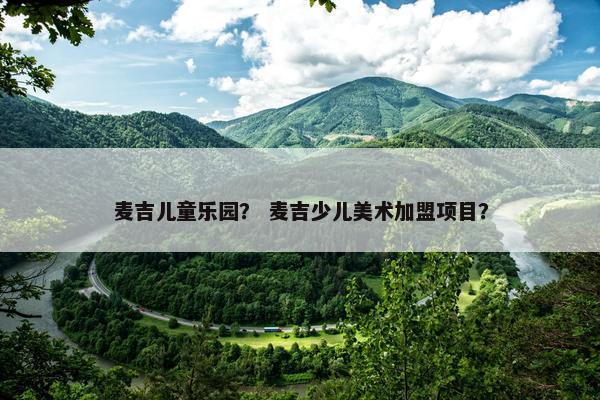 麦吉儿童乐园？ 麦吉少儿美术加盟项目？