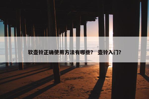 软壶铃正确使用方法有哪些？ 壶铃入门？