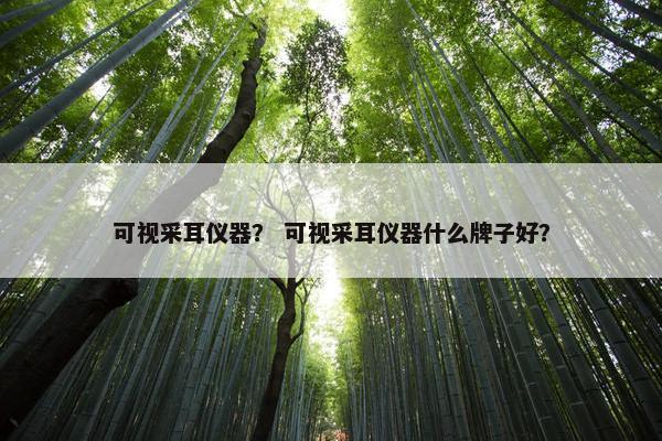 可视采耳仪器？ 可视采耳仪器什么牌子好？