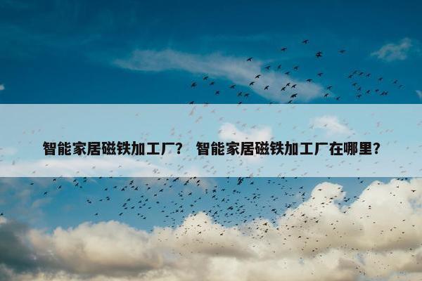 智能家居磁铁加工厂？ 智能家居磁铁加工厂在哪里？