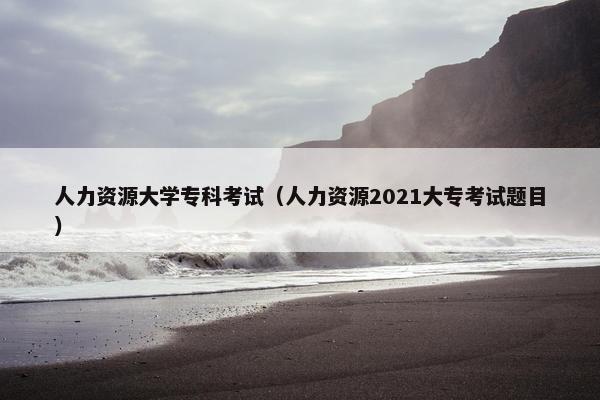 人力资源大学专科考试（人力资源2021大专考试题目）