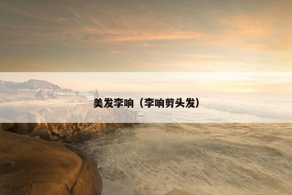 美发李响（李响剪头发）