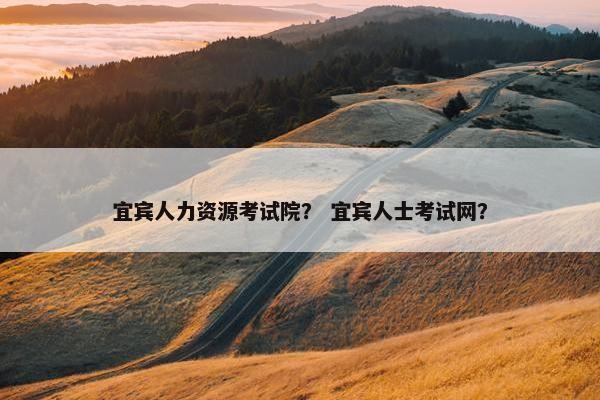 宜宾人力资源考试院？ 宜宾人士考试网？