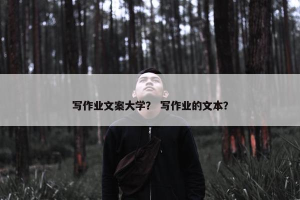 写作业文案大学？ 写作业的文本？