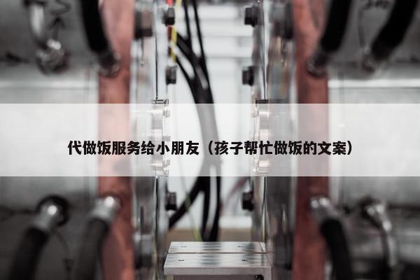 代做饭服务给小朋友（孩子帮忙做饭的文案）