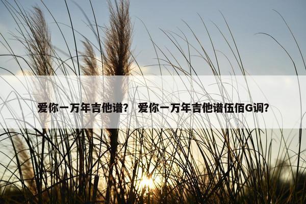 爱你一万年吉他谱？ 爱你一万年吉他谱伍佰G调？