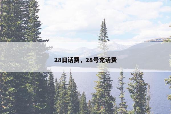 28日话费，28号充话费