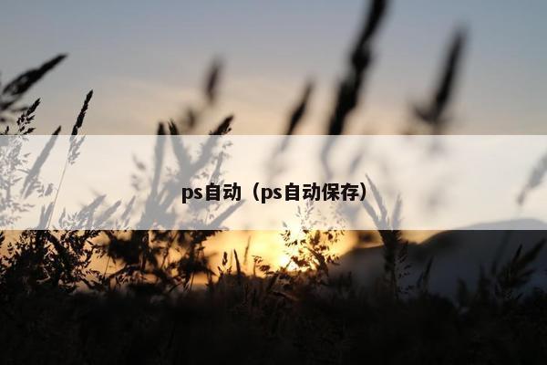 ps自动（ps自动保存）