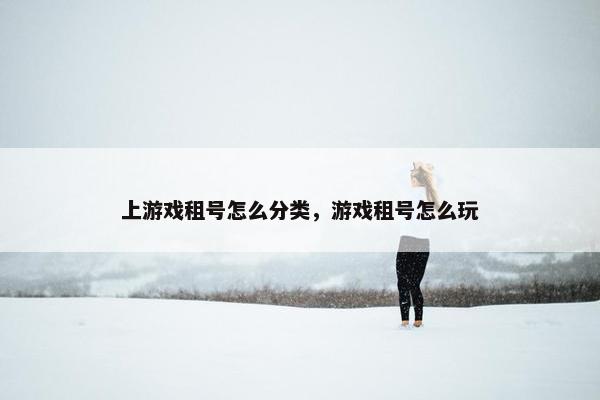 上游戏租号怎么分类，游戏租号怎么玩