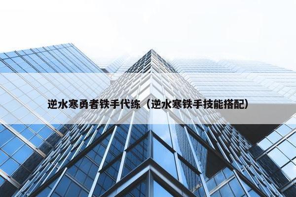 逆水寒勇者铁手代练（逆水寒铁手技能搭配）