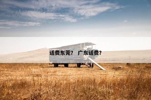 话费东莞？ 广东话费？