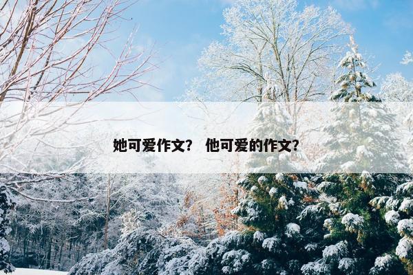 她可爱作文？ 他可爱的作文？