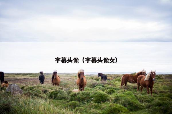 字幕头像（字幕头像女）