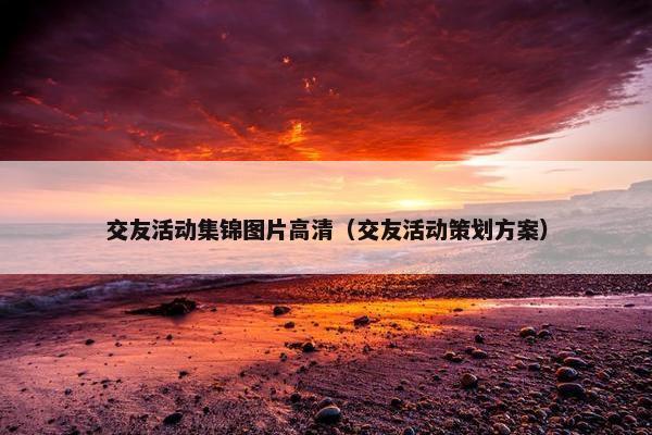 交友活动集锦图片高清（交友活动策划方案）