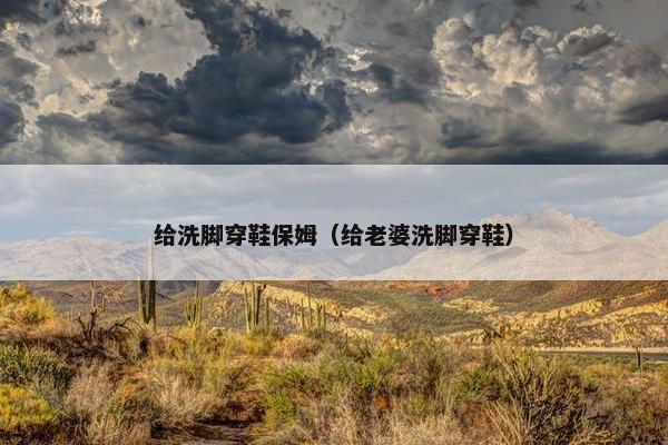 给洗脚穿鞋保姆（给老婆洗脚穿鞋）