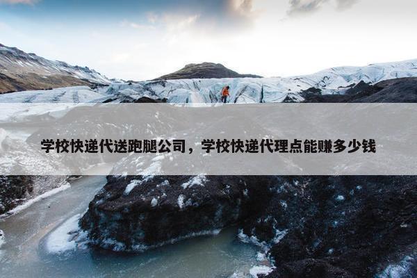 学校快递代送跑腿公司，学校快递代理点能赚多少钱