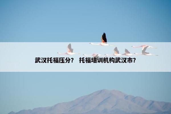 武汉托福压分？ 托福培训机构武汉市？