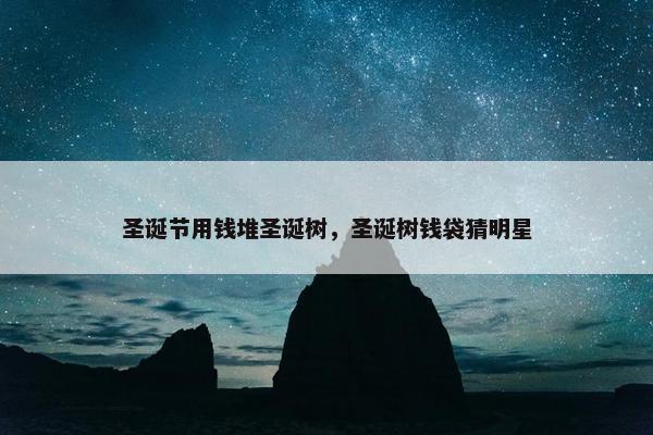 圣诞节用钱堆圣诞树，圣诞树钱袋猜明星