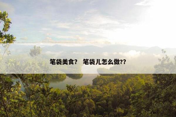 笔袋美食？ 笔袋儿怎么做?？