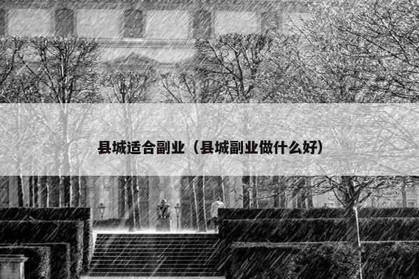 县城适合副业（县城副业做什么好）