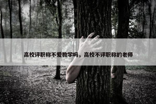 高校评职称不爱教学吗，高校不评职称的老师