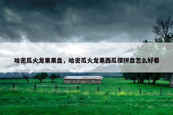 哈密瓜火龙果果盘，哈密瓜火龙果西瓜摆拼盘怎么好看