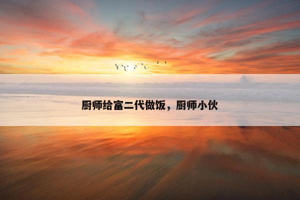 厨师给富二代做饭，厨师小伙