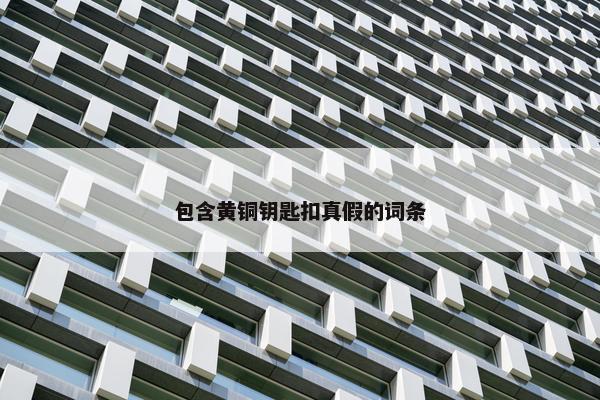 包含黄铜钥匙扣真假的词条