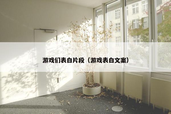 游戏们表白片段（游戏表白文案）