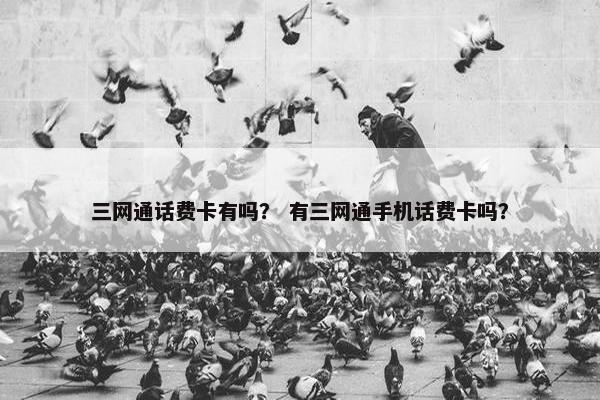 三网通话费卡有吗？ 有三网通手机话费卡吗？